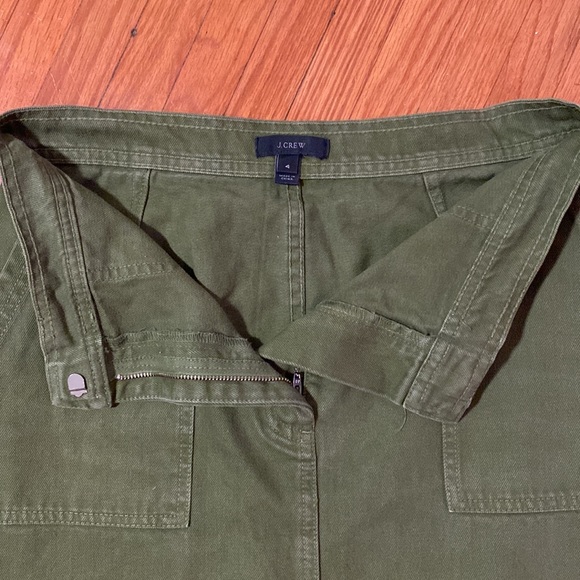 J Crew green army military pencil skirt sz 4 - Picture 3 of 4